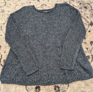 Sonoma Goods for Life Blue Marled Cable Knit Pullover Sweater Women’s XL